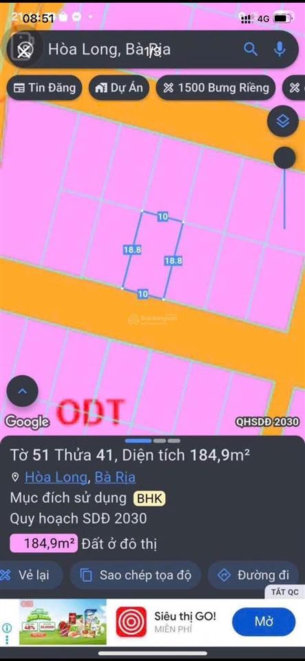 Bán đất nền dự án lan anh bà rịa. diện tích 10x18,1m full thổ cư giá đầu tư sinh lợi
