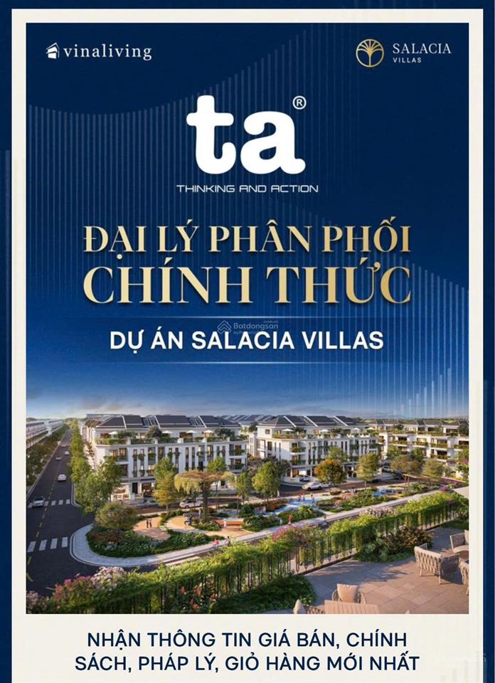 Chính thức nhận booking dự án salacia phường tân thành, tp hồ chí minh chỉ với 50 triệu/booking