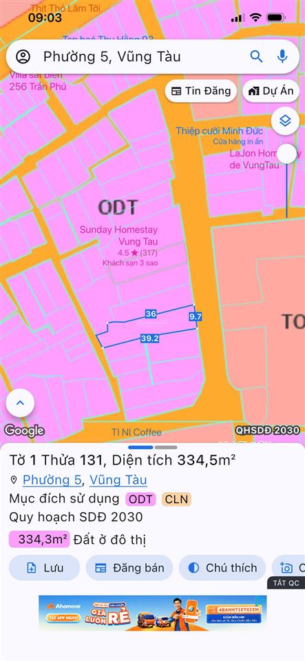 Bán đất tại 268/10 trần phú, 21 tỷ, 332.4m2, mặt tiền 9.7m