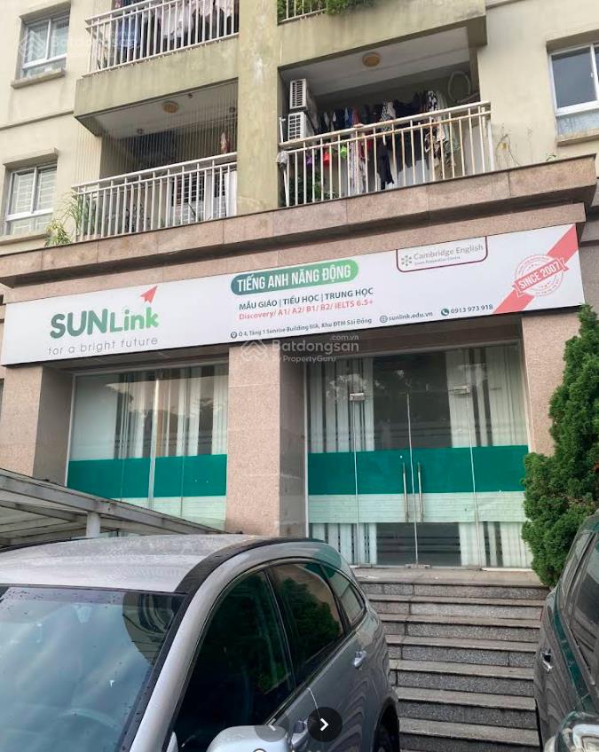 Cho thuê shophouse chân đế tòa sunrise building 3a mặt đường nguyễn lam, 60m2 riêng biệt