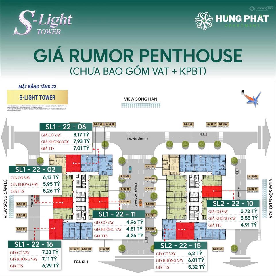Chỉ 2t7 sở hữu ngay căn penthouse slight tower view pháo hoa trung tâm thành phố