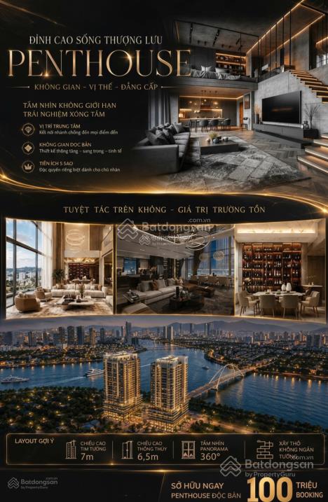 Chỉ 2t7 sở hữu ngay căn penthouse slight tower view pháo hoa trung tâm thành phố