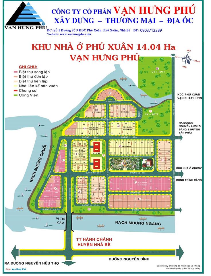 Bán đất nền dự án vạn hưng phú , nhà bè, 49 triệu / m2, 147m2 đường 25m