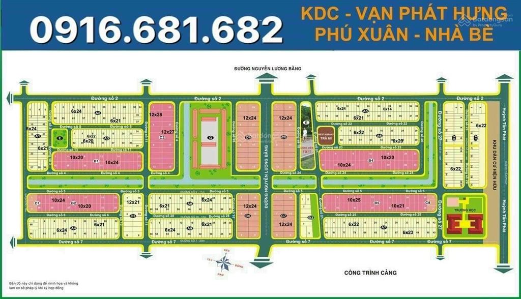 Nền nhà phố đường 20m dt 6x23 giá 60tr/m kdc vạn phát hưng