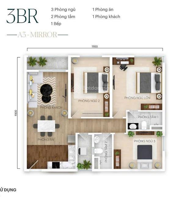 Bán căn 3 ngủ/ 98m2/ view panorama / tại gamuda central park/ yên sở/ giá chỉ 95 triệu/m2
