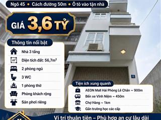 Bán nhà đường khúc hạo hải phòng, ô tô vào tận nhà