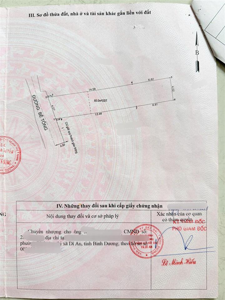 Bán nhà gần làng đh p bình an dĩ an bd dt 87,2m2 ngang 4x21 tc 60m2 2pn giá 3tỷ950,  0906 309 ***