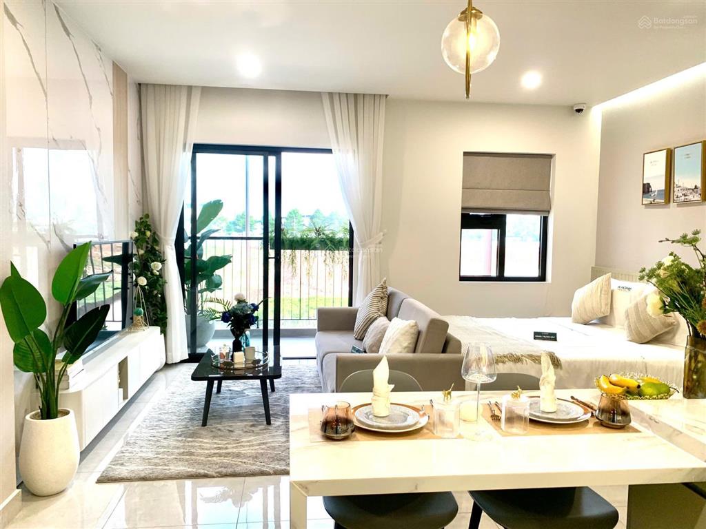 Căn hộ 1 phòng ngủ 46m2, giá 1 tỷ 060, ngân hàng hỗ trợ 80%, lãi suất 5,4%/năm, đầy đủ nội thất