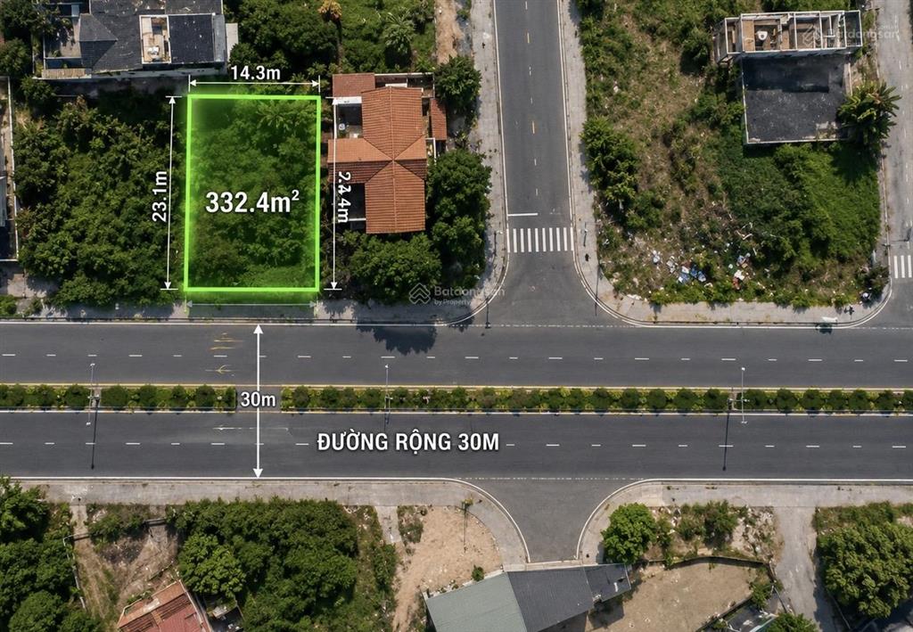 Lô biệt thự 332,4m2 cực vip, đường thông 40m khu biệt thự phúc lộc, lê hồng phong, sau toà hoa đăng