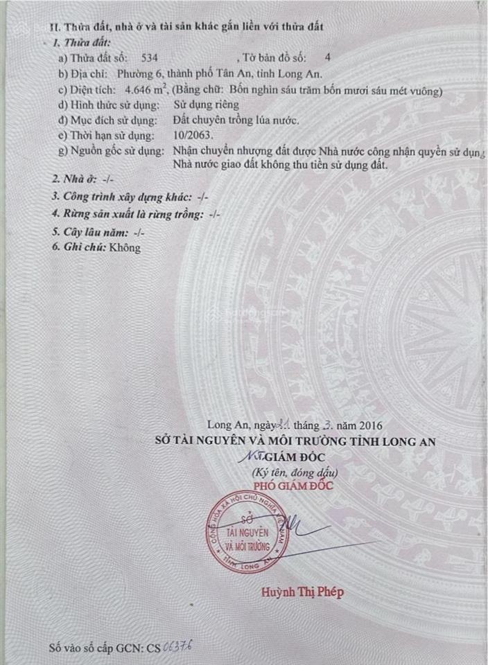 Bán đất mặt tiền sông vàm cỏ ngay trung tâm tp. tân an, long an  không có lô đẹp thứ 2