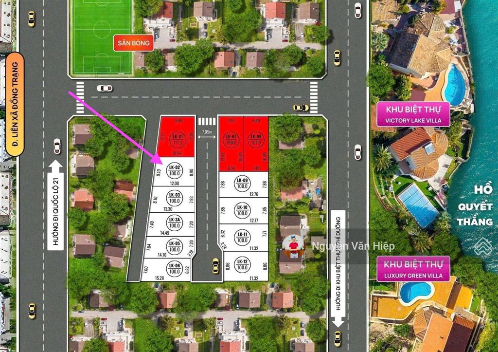 Bán gấp 100m2 2 mặt tiền gần đhqg và các biệt thự nghỉ dưỡng