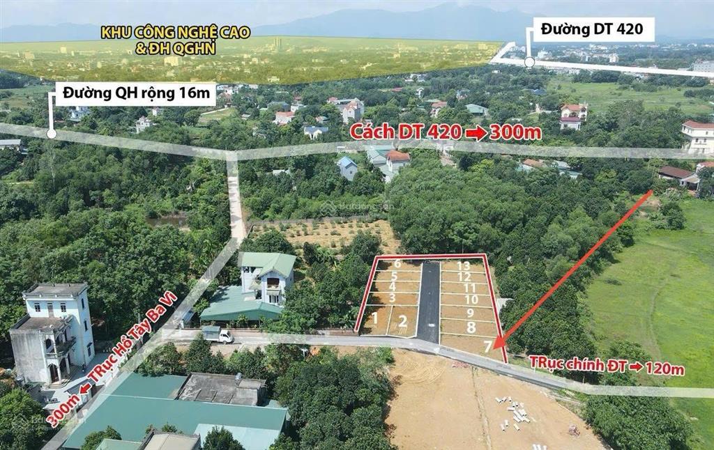Chính chủ bán lô góc 66.4m2 xã hòa lạc, hà nội giá 2.3 tỷ