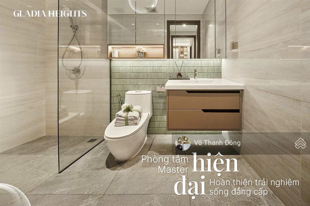 Bán 2 phòng ngủ 72m2 gladia heights nội khu xanh mát, mua trực tiếp cđt, giá chỉ 6.64 tỷ