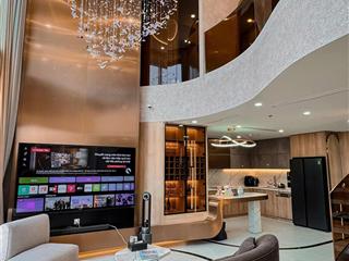 Cho thuê penthouse duplex the crest 3 phòng ngủ 150m2, nội thất đẹp, view sông, view pháo hoa