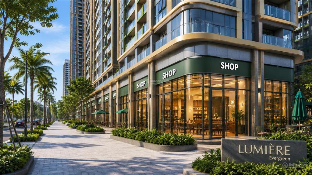 109m2cho thuê 120tr/thángcăn góc mặt đường 52m bán shop chân đế hoa hậu lumiere evergreen