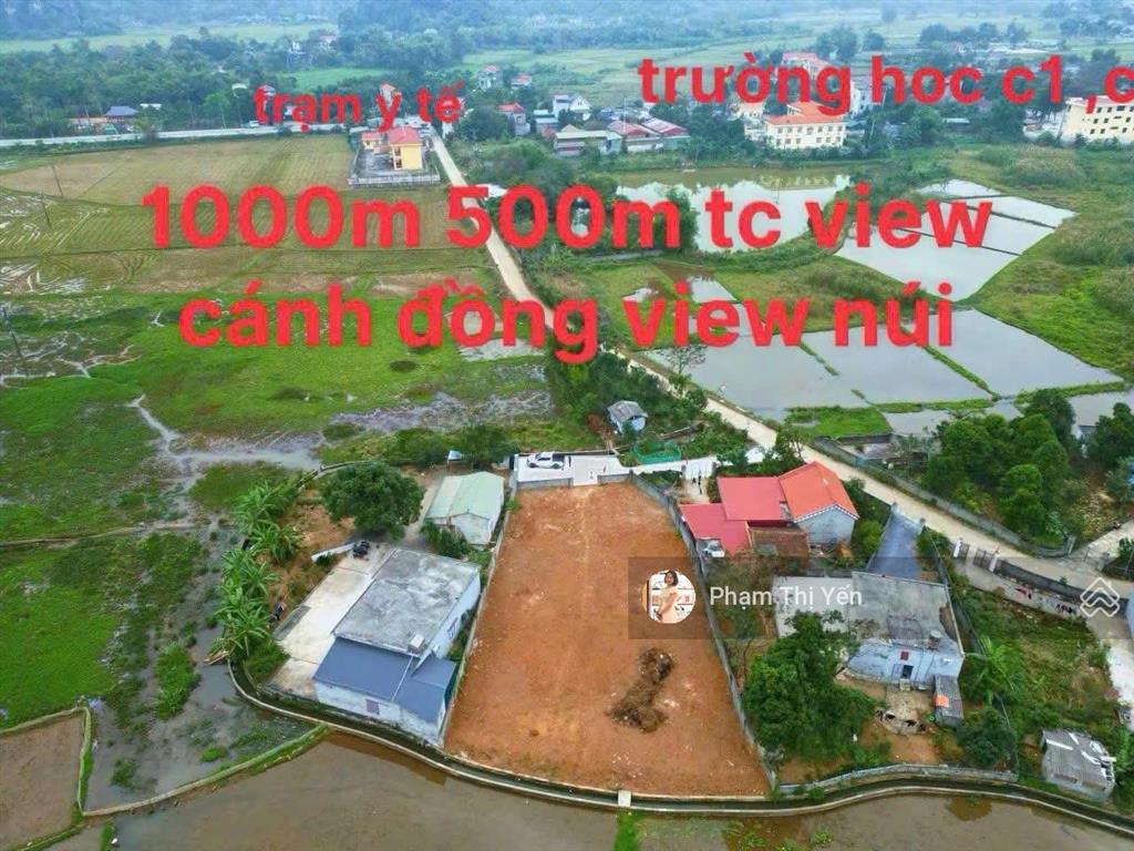 Chính chủ cần bán mảnh đất 982m2 có 500m2 ont view và bám cánh đồng tại lương sơn, giá hấp dẫn