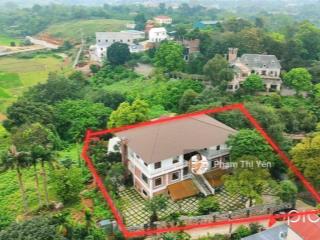 Gia đình tôi cần bán khuôn viên nghỉ dưỡng cao cấp tại hòa sơn, lương sơn, dt 1247,5m2/400m2 ont