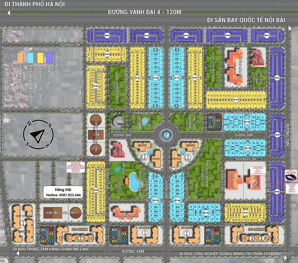 Bán căn bt đơn lập 375 m2 tại hud mê linh chỉ rẻ hơn thị trường 2 tỉ.