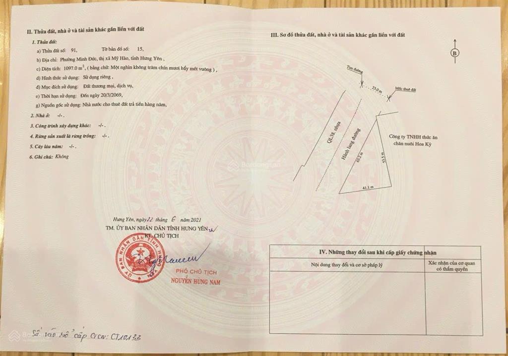 Bán đất làm xưởng tại thượng hồng, hưng yên
