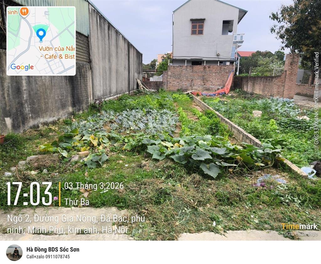 Bán đất ở minh phú, sóc sơn, hà nội 18,5 triệu / m2, 90,2 m2 giá tốt uy tín