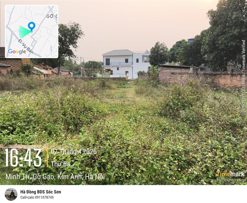 Bán nhanh 107m tại vụ bản, xã kim anh  ngõ thông oto  sẵn sổ đỏ
