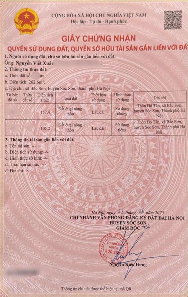 Bán đất tại bắc sơn, 690 triệu, 105.2m2, giá cực chất  sẵn sổ đỏ