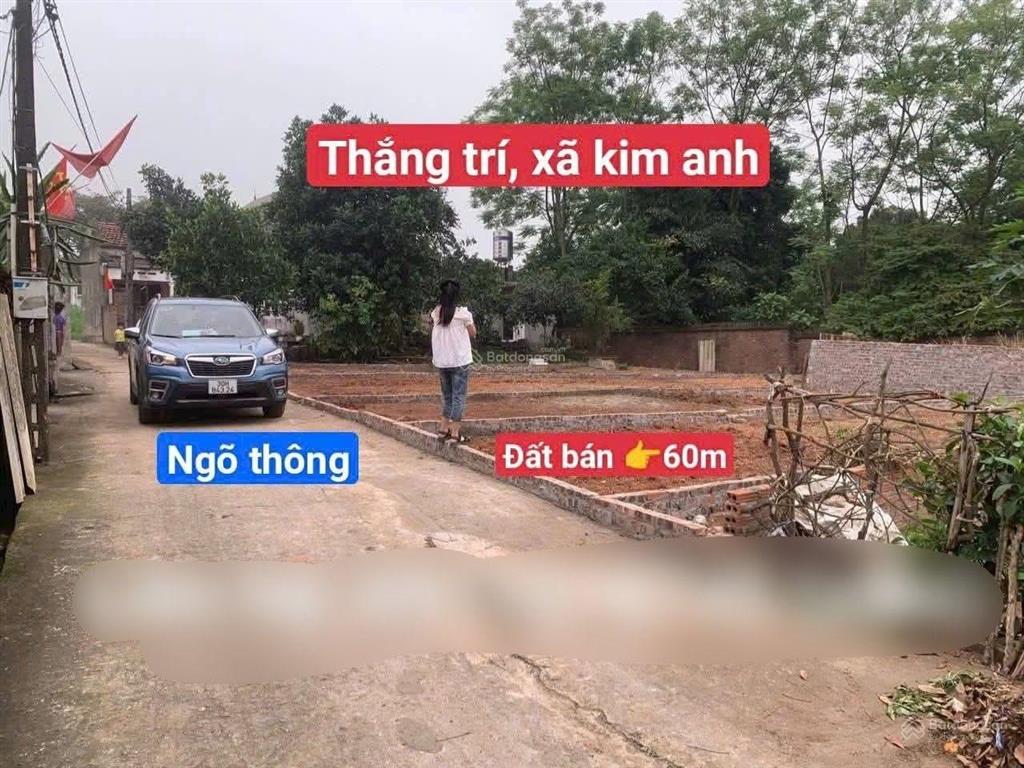 Bán gấp đất 60m2, giá 1,28 tỷ tại thắng trí, minh trí, ngõ thông  gần điểm xe bus 200m