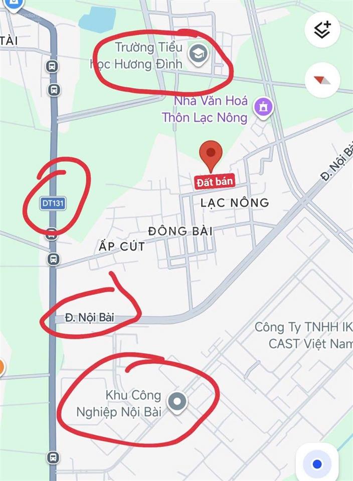 Bán đất lạc nông, 2,2 tỷ, 46,1 m2, giá tốt uy tín  gần kcn nội bài