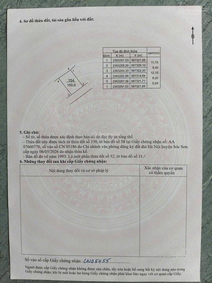 Bán đất tại đô tân, bắc sơn, sóc sơn, giá 1,68 tỷ, 100m2 đẹp, sẵn sổ đỏ