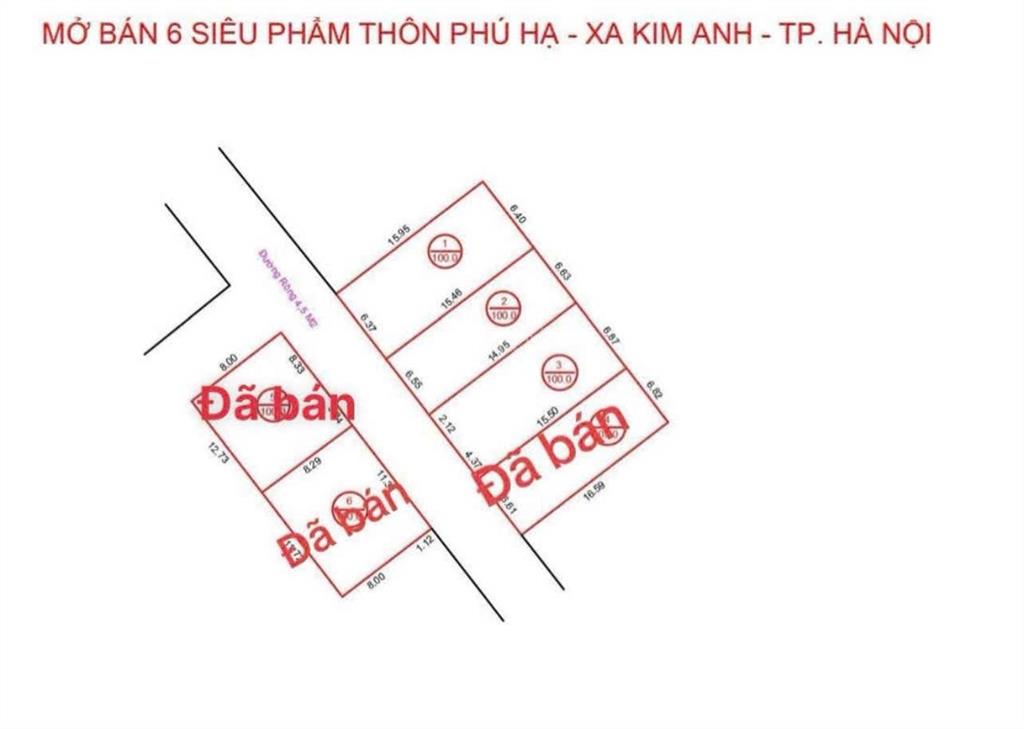 Bán đất đẹp tại thôn phú hạ, 1,88 tỷ, 100m², nhiều tiện ích