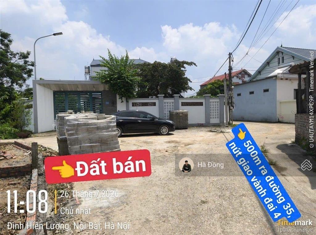 F0 hiền lương xã nội bài 107m2 full thổ cư  ngõ thông  có đàm phán