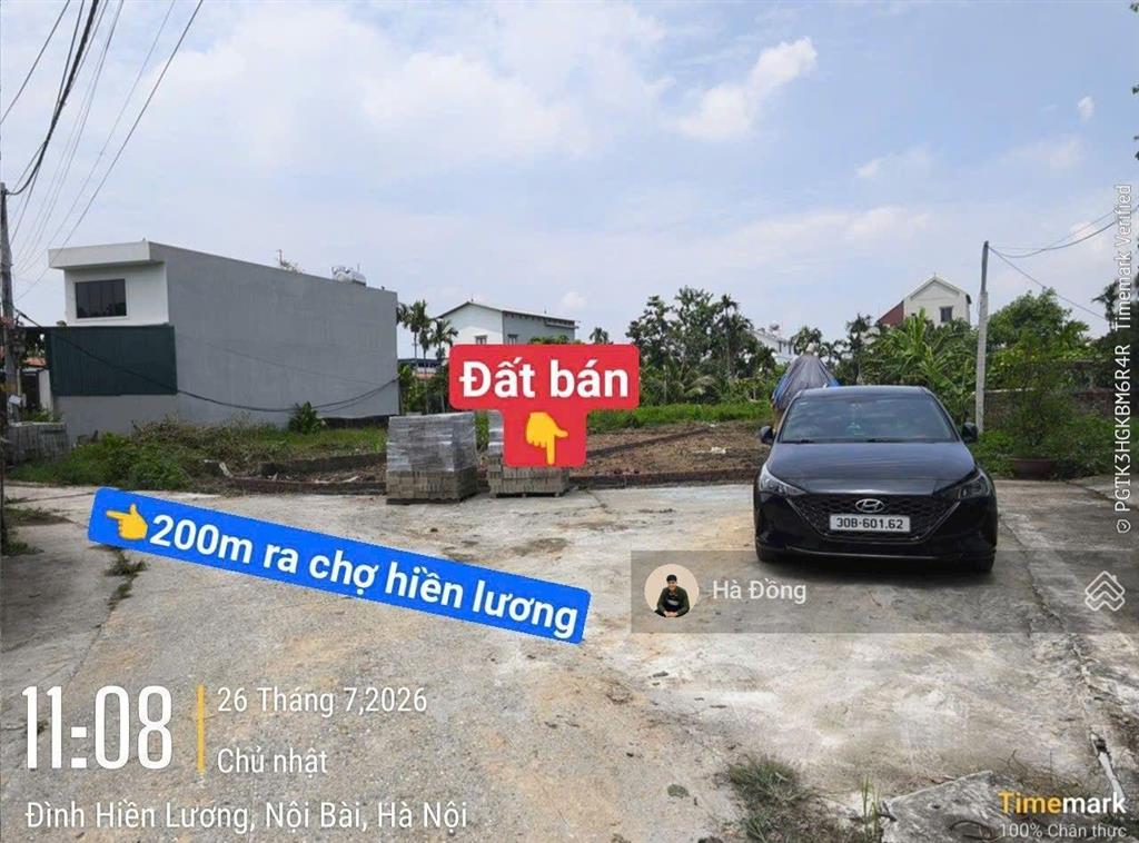 F0 hiền lương xã nội bài 107m2 full thổ cư  ngõ thông  có đàm phán