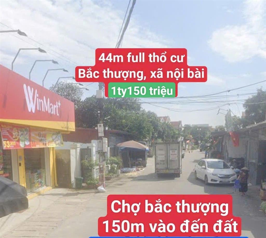 Bắc thượng, xã nội bài  giá 1 tỷ 150 triệu  150m ra chợ  cách kcn nội bài 1.5km