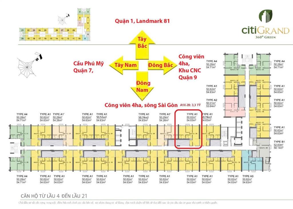 Bán căn citi grand tầng 1x  view triệu đô landmark 81  3,3 tỷ