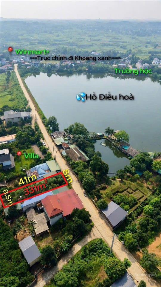 331m2 full thổ cư, view hồ, đường rộng