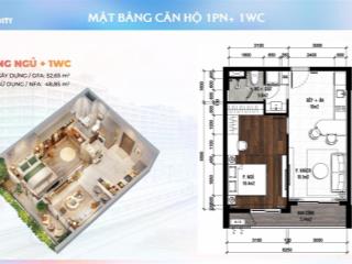 Bán căn 1pn fiato airport city block g 53m2 tầng đẹp