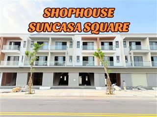 Cắt lỗ shophouse kinh doanh mặt tiền đường 25m suncasa square giá 4tỷ440/100m2 tiến độ tới 2028