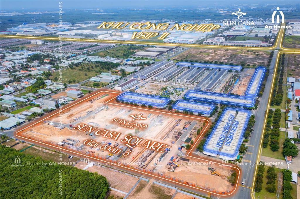 Sun casa square  nhà phố trung tâm vsip ii hồ chí minh vốn 30% nhận nhà cho thuê 18tr/tháng
