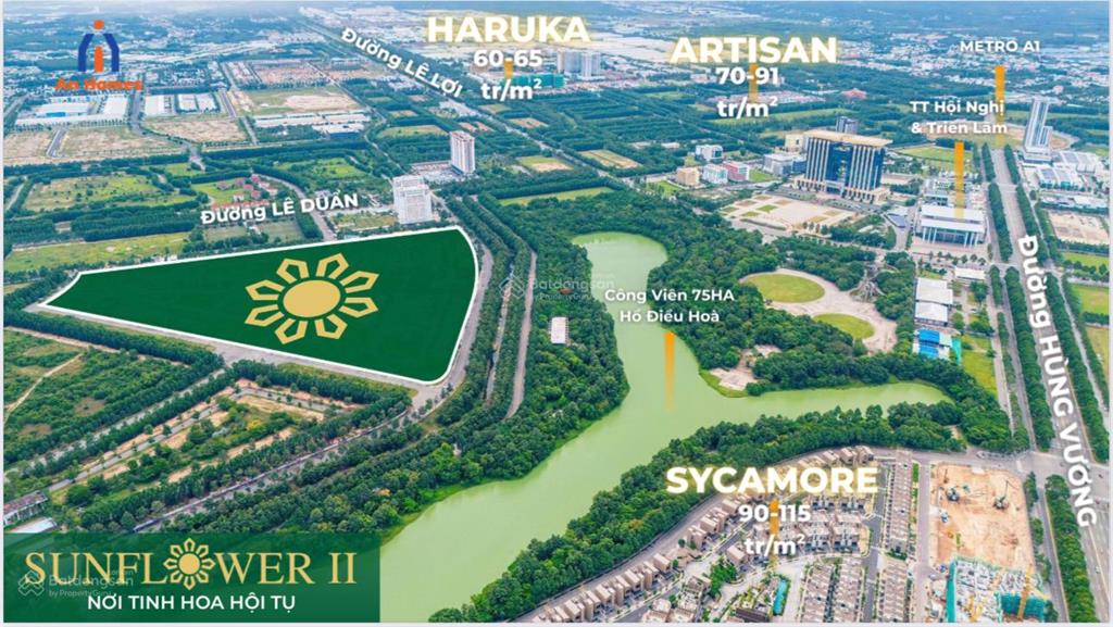 Sunflower ii khu biệt thự cho giới tinh hoa tại phường bình dương 939m² | 3 tầng | 38tỷ234
