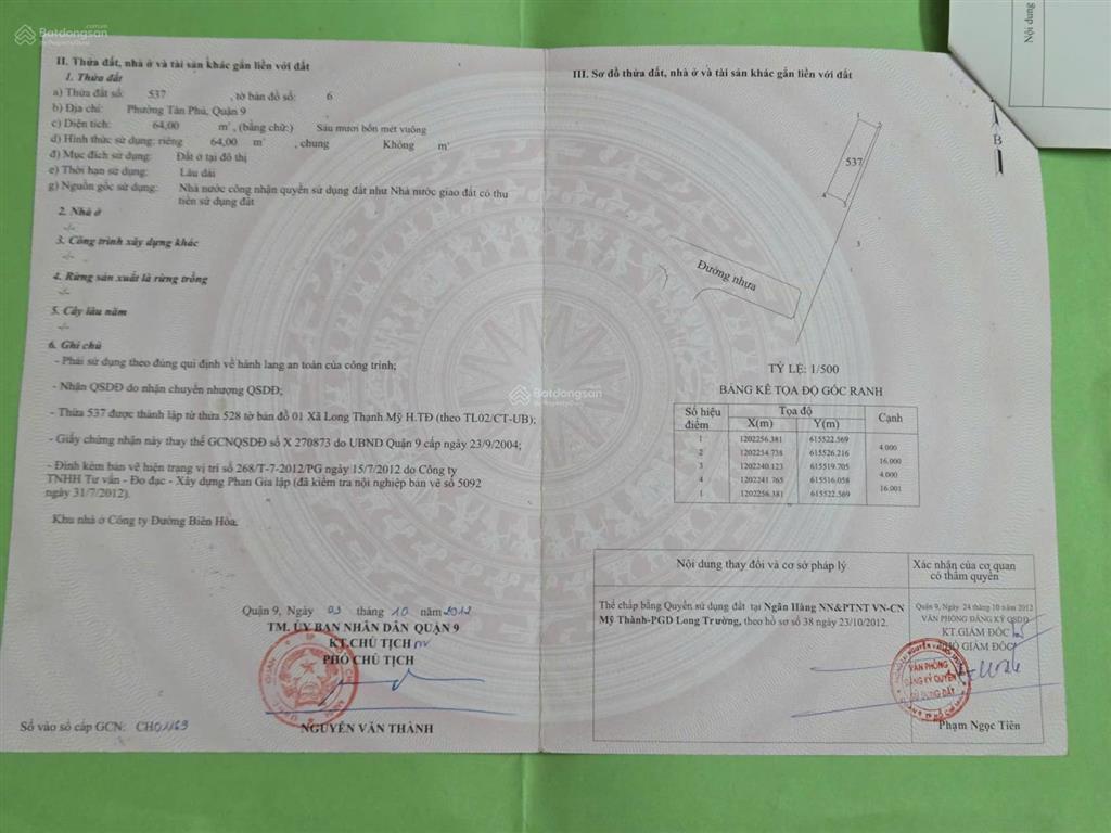 Bán đất đường 225, sát vách, liền tường, kế bv ung bướu 2 thủ đức, sát cổng bv # 100m