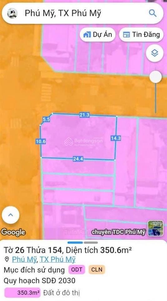 Cần tiền bán gấp lô đất 2 mt hoàng việt  bạch mai,shr, dt 350.5m2 cực đẹp, kdc đông đúc, tt phú mỹ