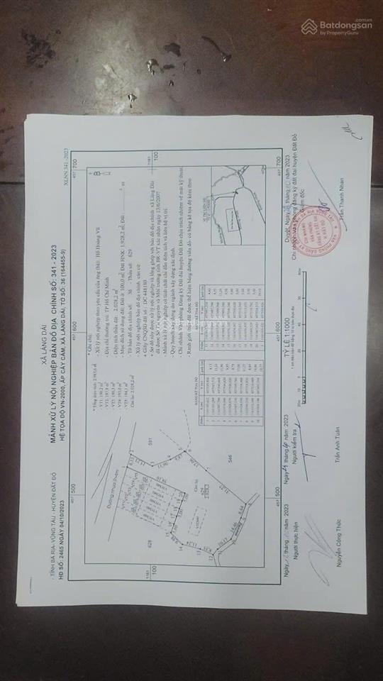 Kẹt tiền bán gấp sỉ lẻ lô đất 2983.6 m2 mt long mỹ  láng dài, đất đỏ, bà rịa  vũng tàu