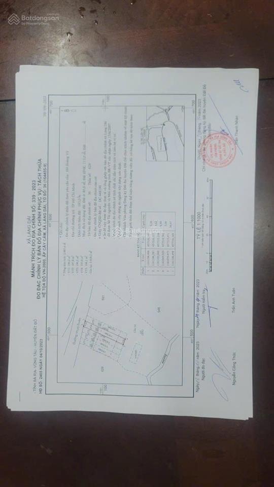 Kẹt tiền bán gấp sỉ lẻ lô đất 2983.6 m2 mt long mỹ  láng dài, đất đỏ, bà rịa  vũng tàu