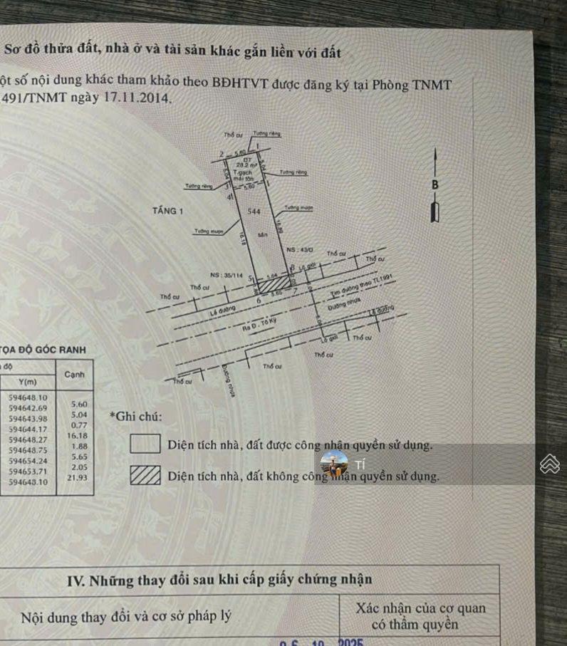 Đất tô ký cách mt 50m dt 5,65x22 thổthổ 123m2 giá 9 tỷ sát dh giao thông hẻm thông 8m bàn cờ
