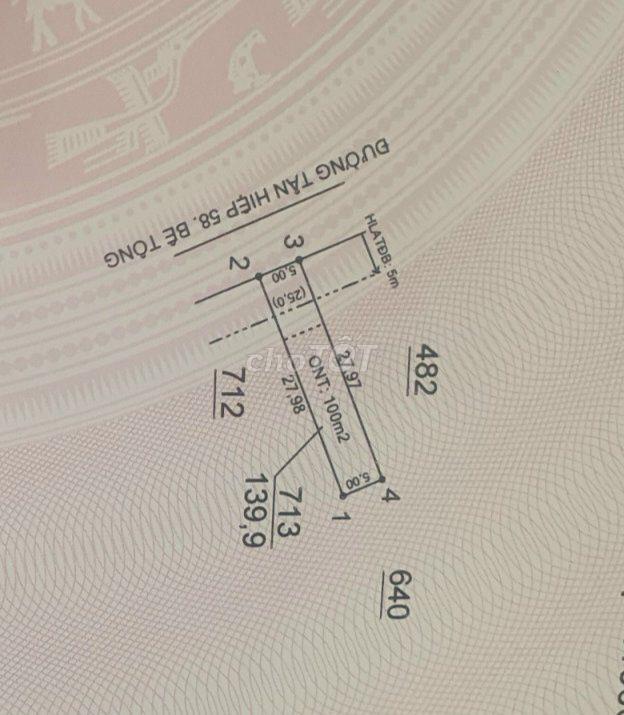Đất dt 139.9m2 ở Phú Giáo