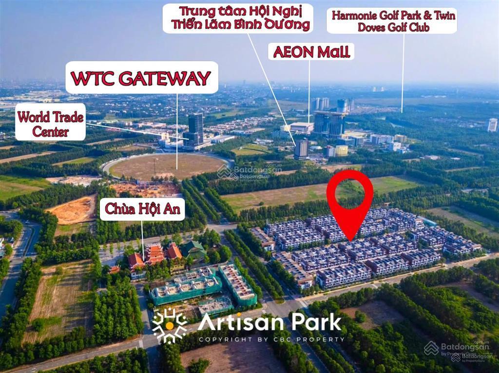 Bán shophouse artisan park giá tốt da, thanh toán 10% ký hđmb, dt 85m², 6pn, 3 tầng