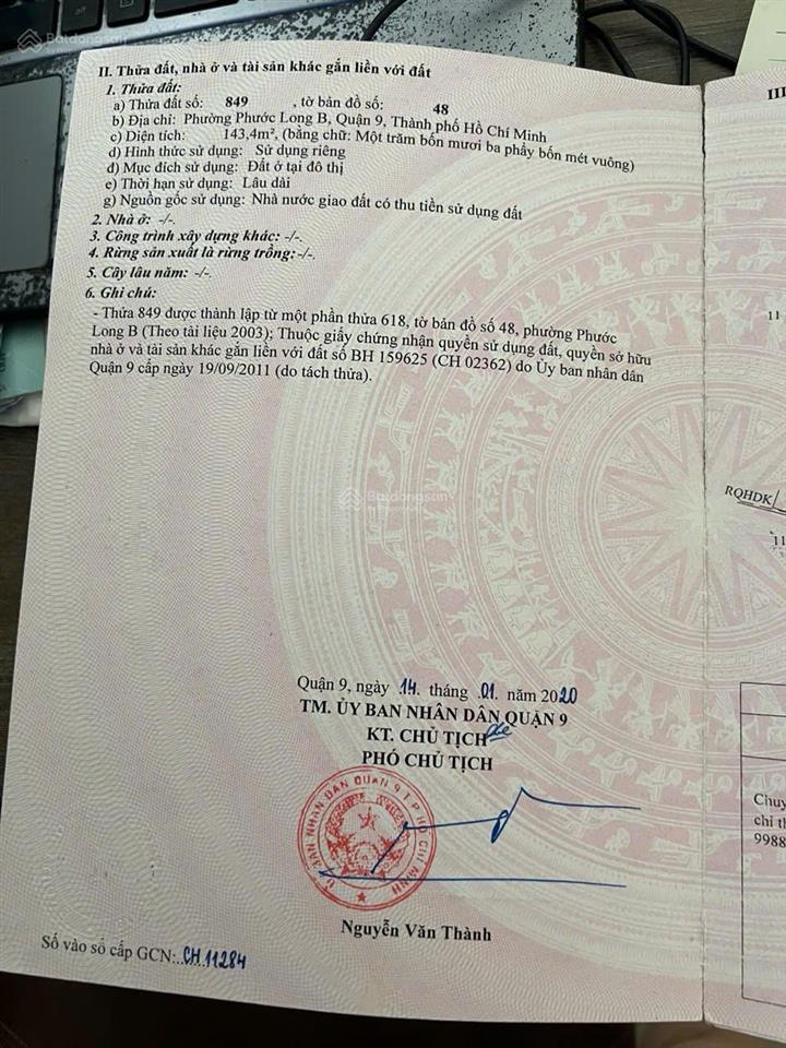 Mình chính chủ có miếng đất hẻm xe hơi đường 339, gần đường lớn đỗ xuân hợp cần bán