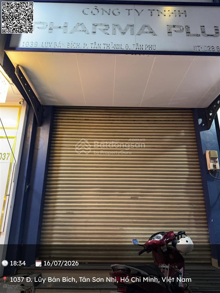 Cho thuê mtkd đường luỹ bán bích (gần âu cơ)  4x10m  cấp 4 có lửng  giá 15 triệu/th