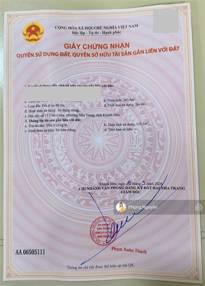 Bán nhà mặt tiền đường cửu long rộng 16m, đang cho thuê kinh doanh và sẵn hợp đồng 5 năm. 207,4m2