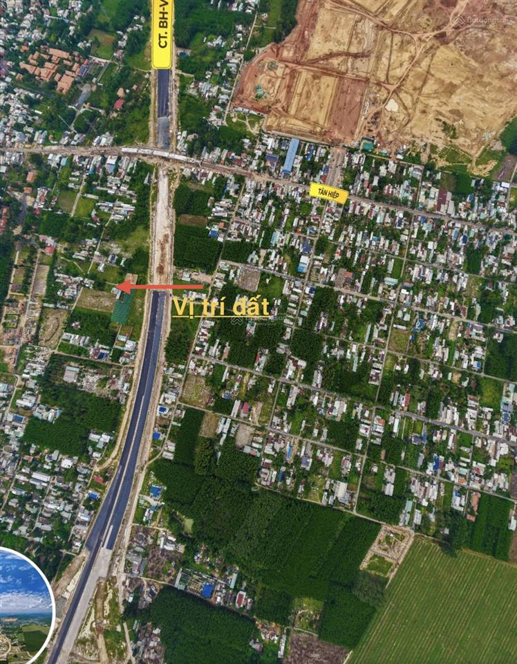 Đất tân hiệp nằm giữa cao tốc  ql51, 100m2 full thổ cư 1.4 tỷ, dân đông, cạnh kcn tân hiệp 1000ha